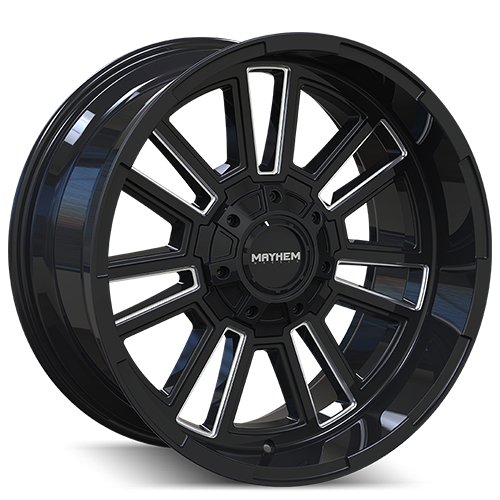 Mayhem Apollo 8115 Black W/Milled Spokes - Part Number 8115-2937BM18 Mayhem Apollo 8115 Black W/Milled Spokes Photo