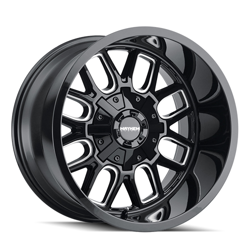 Mayhem Cogent 8107 Gloss Black W/ Milled Spokes - Part Number 8107-2953BM Mayhem Cogent 8107 Gloss Black W/ Milled Spokes Photo