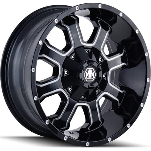 Mayhem Fierce 8103 Gloss Black W/ Milled Spokes - Part Number 8103-2952M18 Mayhem Fierce 8103 Gloss Black W/ Milled Spokes Photo