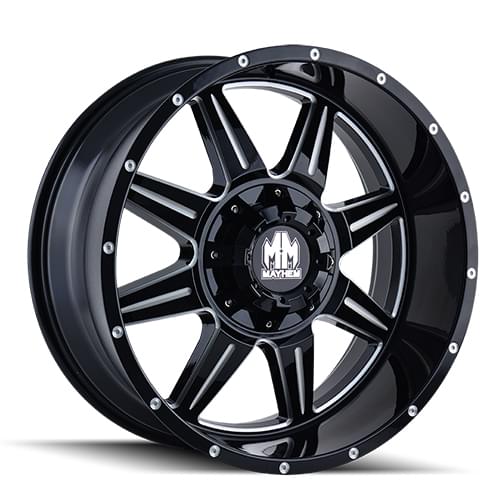 Mayhem Monstir 8100 Gloss Black W/ Milled Spokes Photo