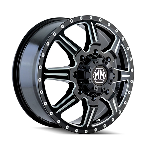 Mayhem Monstir 8101 Gloss Black W/ Milled Spokes Front - Part Number 8101-2881MF121 Mayhem Monstir 8101 Gloss Black W/ Milled Spokes Front Photo