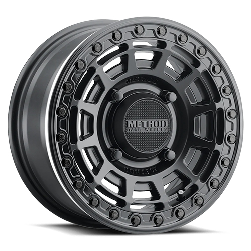 Method Race MR415 Beadlock Matte Black W/ Gloss Black Ring - Part Number MR415570471052B Method Race MR415 Beadlock Matte Black W/ Gloss Black Ring Photo