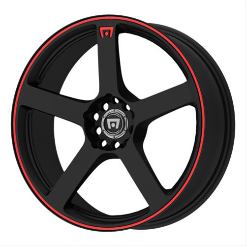 Motegi Racing MR116 Matte Black W/ Red Stripe - Part Number MR11677008740 Motegi Racing MR116 Matte Black W/ Red Stripe Photo