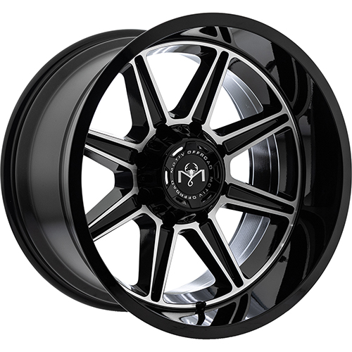 Motiv Off Road Balast 428 Gloss Black Machined Face - Part Number 428MB-8900510 Motiv Off Road Balast 428 Gloss Black Machined Face Photo