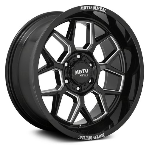 Moto Metal MO803 Banshee Gloss Black W/ Milled Spokes - Part Number MO80321080318N Moto Metal MO803 Banshee Gloss Black W/ Milled Spokes Photo