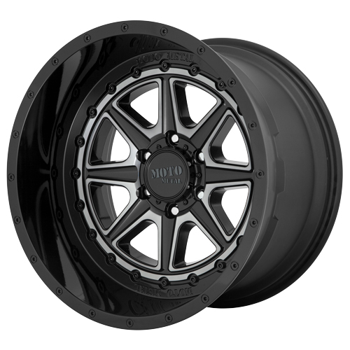 Moto Metal MO801 Phantom Gloss Black W/ Gray Tint - Part Number MO80122250444N Moto Metal MO801 Phantom Gloss Black W/ Gray Tint Photo