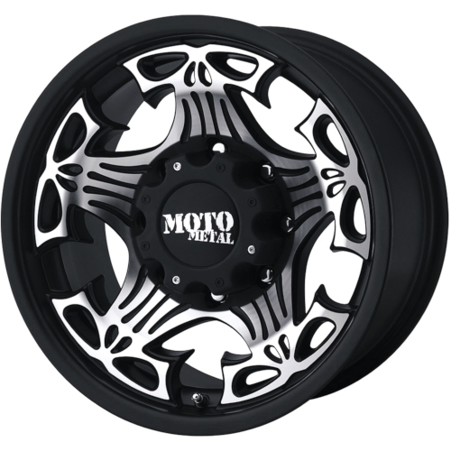 Moto Metal MO909 Skull Gloss Black W/ Machined Face Photo