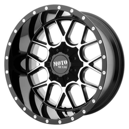 Moto Metal MO986 Siege Black W/ Machined Face - Part Number MO98622267344N Moto Metal MO986 Siege Black W/ Machined Face Photo