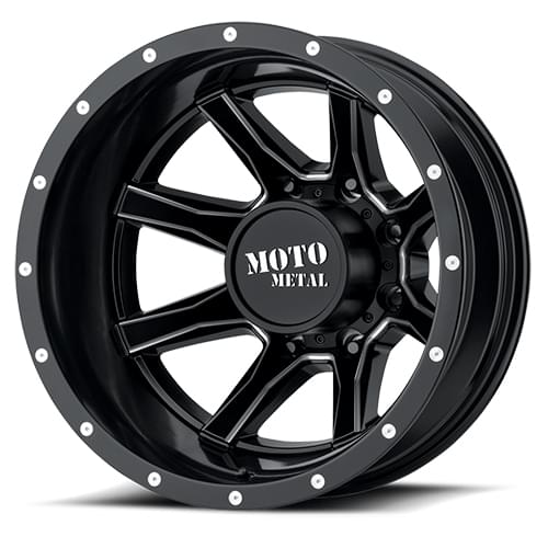 Moto Metal MO995 Gloss Black W/ Milled Spokes Rear - Part Number MO995765807155N Moto Metal MO995 Gloss Black W/ Milled Spokes Rear Photo