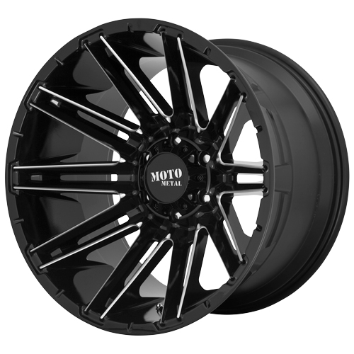 Moto Metal MO998 Gloss Black W/ Milled Spokes - Part Number MO99821088318N Moto Metal MO998 Gloss Black W/ Milled Spokes Photo
