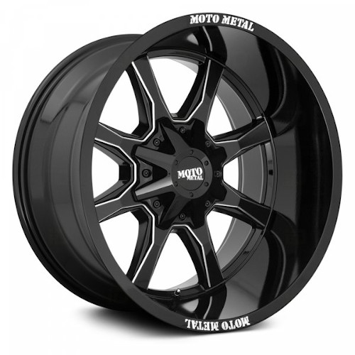 Moto Metal MO970 Gloss Black W/ Milled Spokes - Part Number MO970290863B18 Moto Metal MO970 Gloss Black W/ Milled Spokes Photo