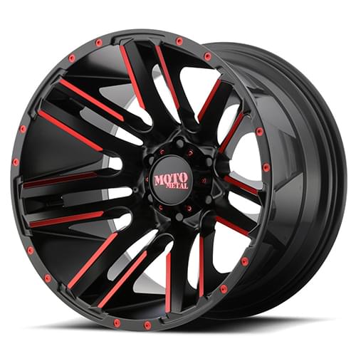 Moto Metal MO978 Razor Satin Black W/ Red Tint - Part Number MO97821263544NRC Moto Metal MO978 Razor Satin Black W/ Red Tint Photo