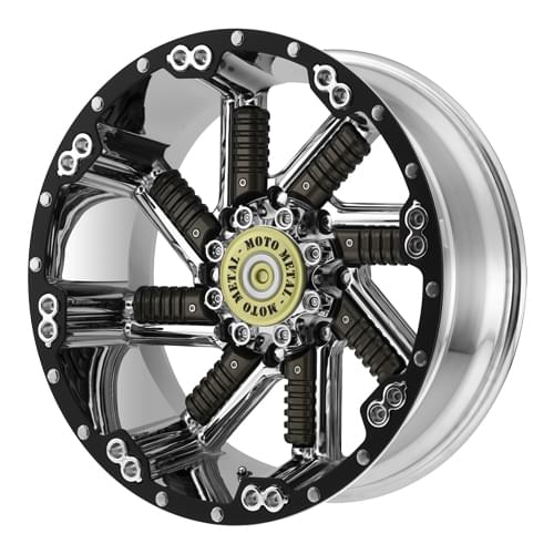 Moto Metal MO979 Chrome W/ Gunmetal Inserts - Part Number MO97921080224N Moto Metal MO979 Chrome W/ Gunmetal Inserts Photo