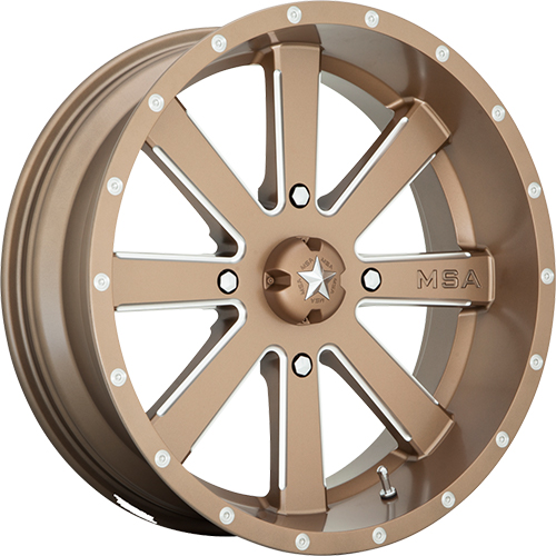 MSA Offroad UTV M34 Flash Bronze W/ Milled Spokes - Part Number M34-022737B MSA Offroad UTV M34 Flash Bronze W/ Milled Spokes Photo