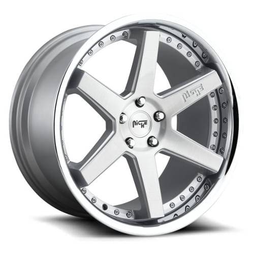 Niche Altair M193 Silver W Chrome Lip - Part Number M193209021+35 Niche Altair M193 Silver W Chrome Lip Photo
