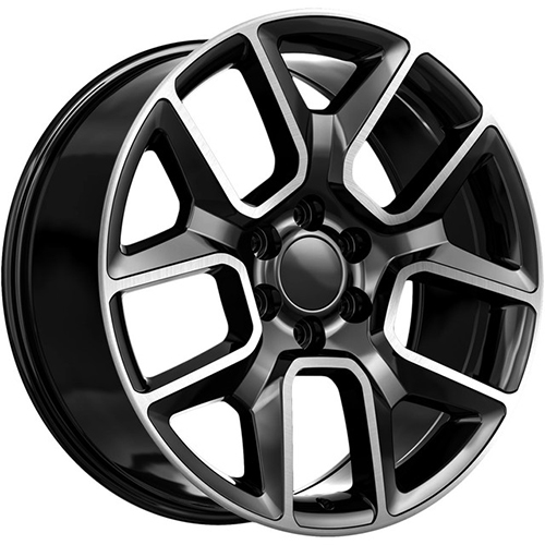 OE Revolution R-16 Gloss Black Machined - Part Number R16-2295022BM OE Revolution R-16 Gloss Black Machined Photo