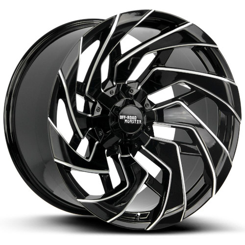 Off-Road Monster M24 Gloss Black Milled - Part Number M240550N19GBML Off-Road Monster M24 Gloss Black Milled Photo