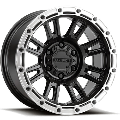 Raceline Compass 956BS Satin Black W/ Silver Ring