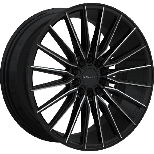 Ravetti M18 Black With Milled Accents - Part Number RAV-M18-8845BMW Ravetti M18 Black With Milled Accents Photo