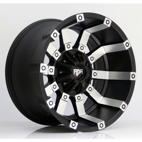 Red Dirt Road Rd09 Matte Flat Black Machined