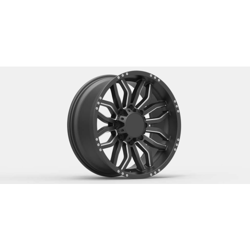 Red Dirt Road Rd17 Matte Black With Milled Windows And Rivets