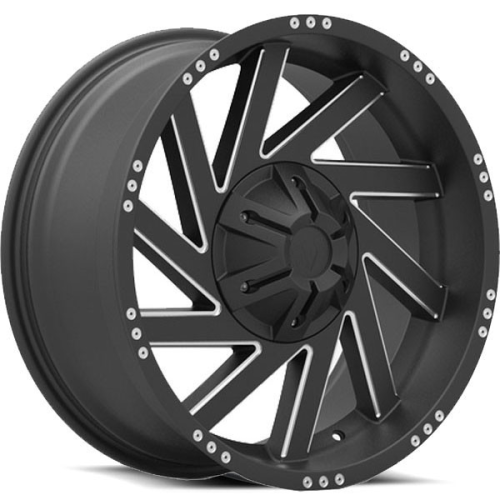 Red Dirt Road Rd18 Matte Black With Milled Windows And Rivets