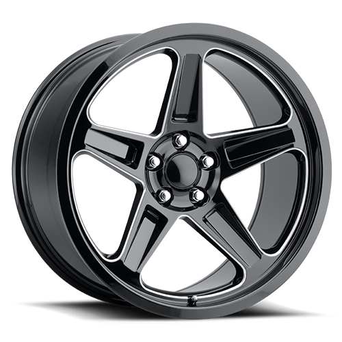 Replica Tech RT-12 Gloss Black Machined - Part Number RT12-2095HH12EBX Replica Tech RT-12 Gloss Black Machined Photo