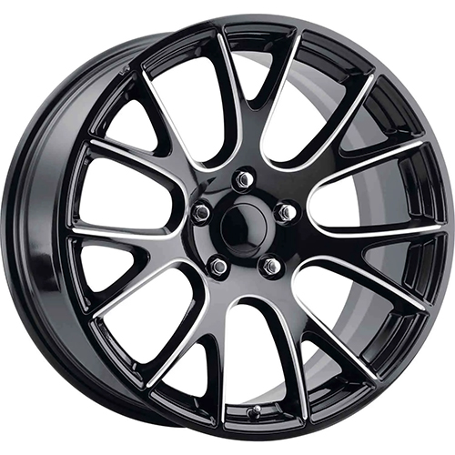 Replica Tech RT-10 Gloss Black W/ Milled Accents - Part Number RT10-2011HH27EBX Replica Tech RT-10 Gloss Black W/ Milled Accents Photo