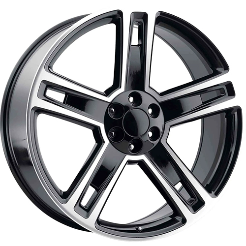 Replica Tech RT-18 Gloss Black W/ Machined Face - Part Number RT18-2290XX24RBM Replica Tech RT-18 Gloss Black W/ Machined Face Photo