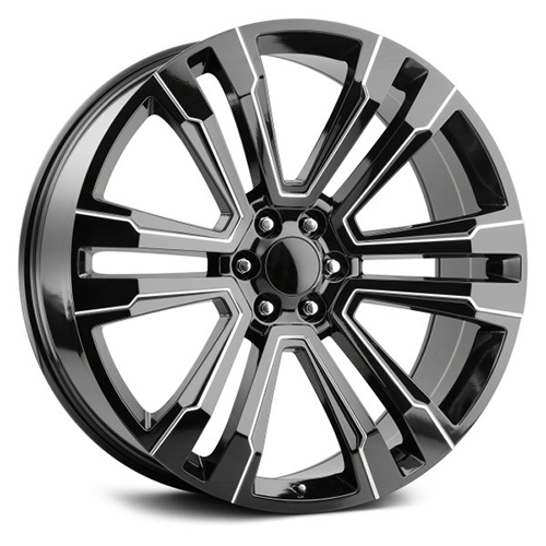 Replica Tech RT-4 Gloss Black W/ Milled Accents - Part Number RT4-2410XX20LBX Replica Tech RT-4 Gloss Black W/ Milled Accents Photo