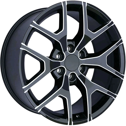 Replica Tech RT-6 Gloss Black W/ Milled Accents - Part Number RT6-2290XX30LBX Replica Tech RT-6 Gloss Black W/ Milled Accents Photo