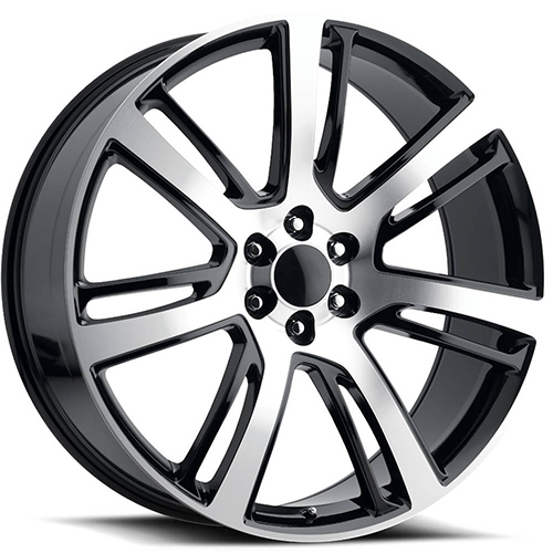 Replica Tech RT-7 Gloss Black W/ Machined Face - Part Number RT7-2610XX30LBM Replica Tech RT-7 Gloss Black W/ Machined Face Photo