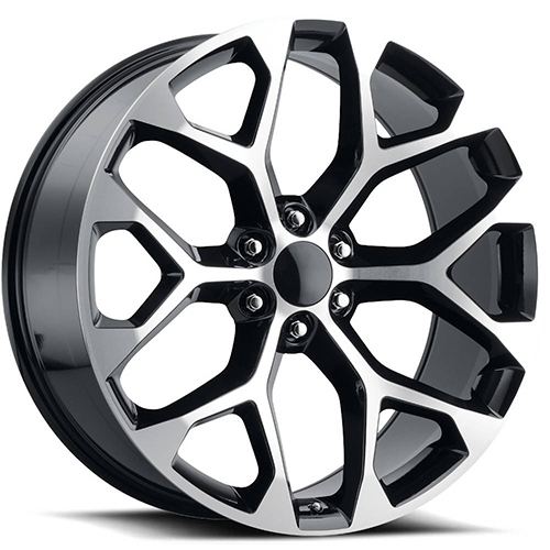 Replica Tech RT-8 Gloss Black W/ Machined Face - Part Number RT8-2290XX24LBM Replica Tech RT-8 Gloss Black W/ Machined Face Photo
