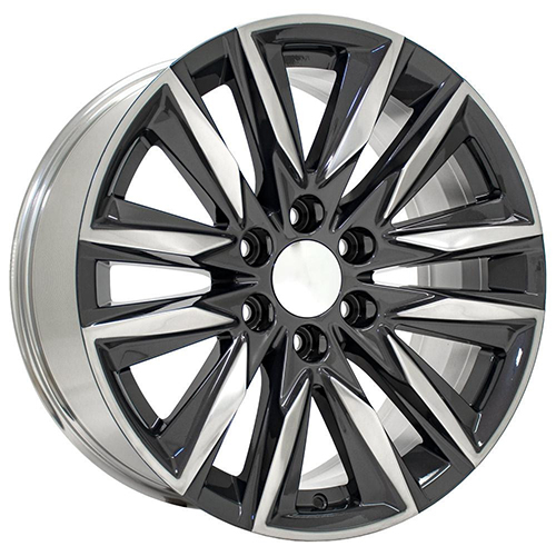 OE Wheels Cadillac Escalade CA91 Gunmetal W/ Polished Face - Part Number CA91-24100-6550-28PG OE Wheels Cadillac Escalade CA91 Gunmetal W/ Polished Face Photo