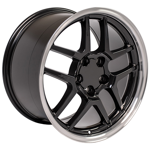 OE Wheels Chevrolet Corvette C5 Z06 CV04 Black W/ Machined Lip