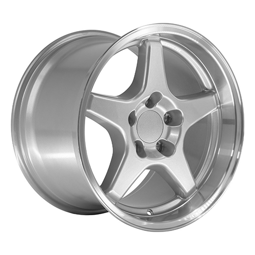 OE Wheels Chevrolet Corvette ZR1 CV01 Silver W/ Machined Lip