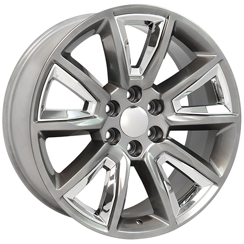 OE Wheels Chevrolet Tahoe CV73 Hyper Black W/ Chrome Inserts