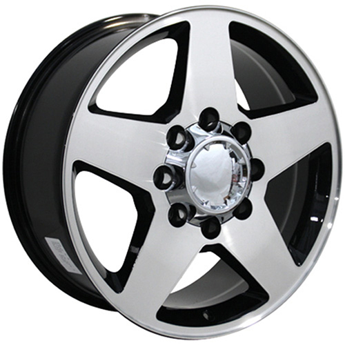 Replica Wheel Chevrolet CV91A Black Machined Photo