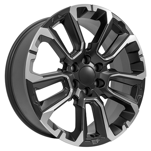 OE Wheels Chevrolet Suburban 1500 CV68 Satin Black W/ Milled Edge - Part Number CV68-22090-6550-28B1M OE Wheels Chevrolet Suburban 1500 CV68 Satin Black W/ Milled Edge Photo