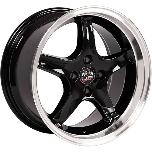 OE Wheels Ford Mustang Cobra FR04 Black W/ Machined Lip - Part Number FR04B-D17090-5450-24BM OE Wheels Ford Mustang Cobra FR04 Black W/ Machined Lip Photo