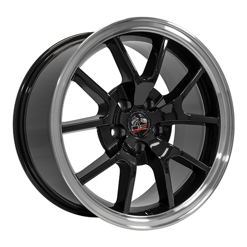 OE Wheels Ford Mustang FR500 FR05 Black W/ Machined Lip - Part Number FR05B-18100-5450-22BM OE Wheels Ford Mustang FR500 FR05 Black W/ Machined Lip Photo