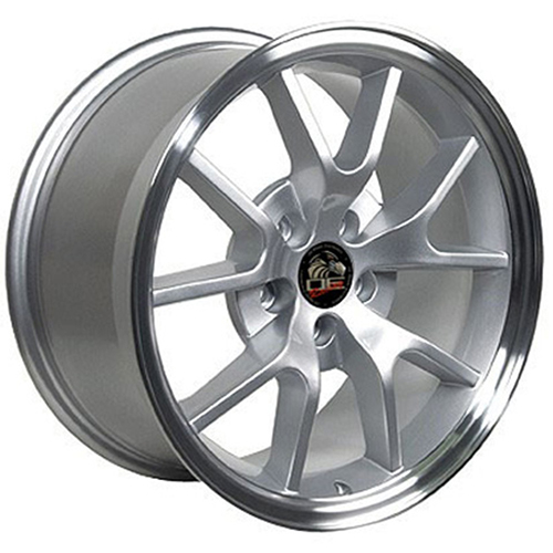 OE Wheels Ford Mustang FR500 FR05 Silver W/ Machined Lip - Part Number FR05B-18090-5450-24SM OE Wheels Ford Mustang FR500 FR05 Silver W/ Machined Lip Photo