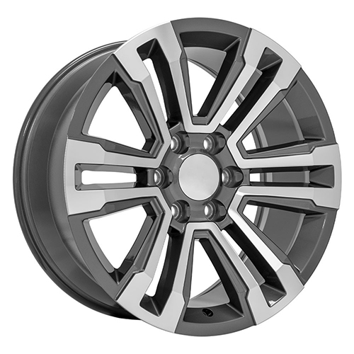 OE Wheels GMC Yukon Denali CV44 Gunmetal Machined - Part Number CV44-20090-6550-24MG OE Wheels GMC Yukon Denali CV44 Gunmetal Machined Photo