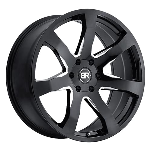 Black Rhino Mozambique Gloss Black W/ Milled Spokes - Part Number 2295MZA205140B78 Black Rhino Mozambique Gloss Black W/ Milled Spokes Photo