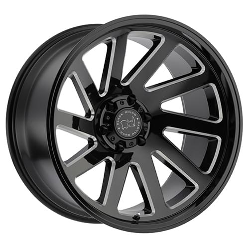 Black Rhino Thrust Gloss Black W/ Milled Spokes - Part Number 1895THR068180B25 Black Rhino Thrust Gloss Black W/ Milled Spokes Photo