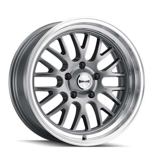 Ridler 607 Gray Machined Lip - Part Number 607-8973G Ridler 607 Gray Machined Lip Photo
