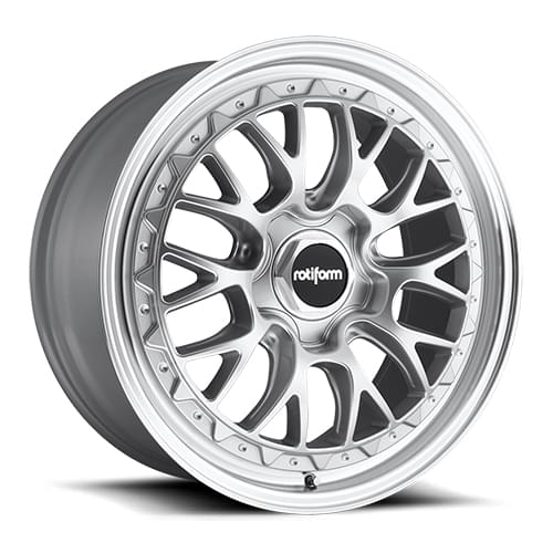 Rotiform LSR R155 Silver W/ Machined Lip - Part Number R155189565+25 Rotiform LSR R155 Silver W/ Machined Lip Photo
