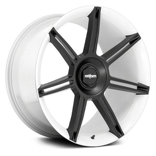 Rotiform R908 FRA Gloss White W/ Matte Black Spokes Photo