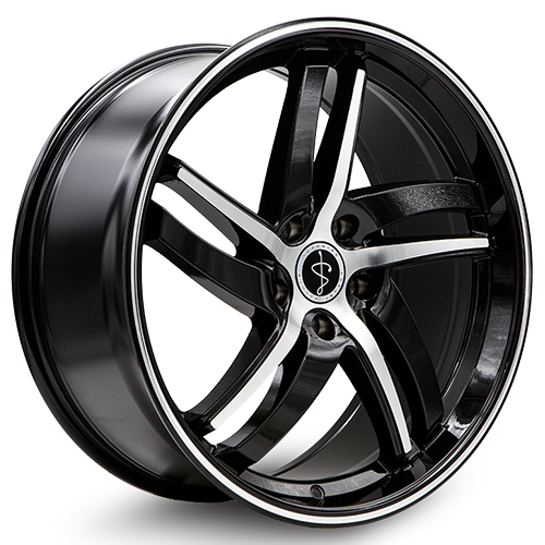 Sapphire Luxury Alloys SX01 Gloss Black W/ Machined Face - Part Number SX01AB-2090G35 Sapphire Luxury Alloys SX01 Gloss Black W/ Machined Face Photo