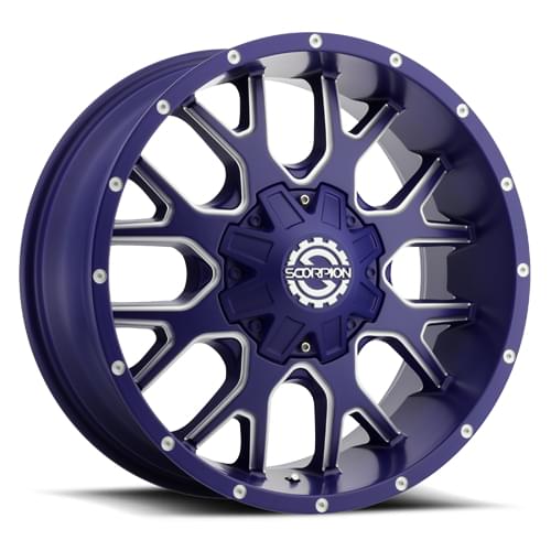 Scorpion SC-19 Neon Blue Milled - Part Number SC19-20091261351397+12BLUE Scorpion SC-19 Neon Blue Milled Photo